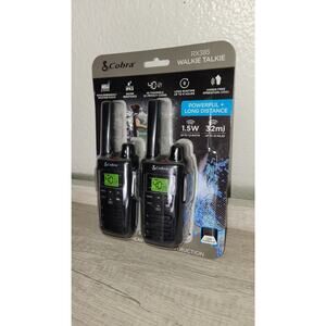 Cobra RX385 Two-Way Radios (Pair) Rugged and Water Resistant Walkie Talkies